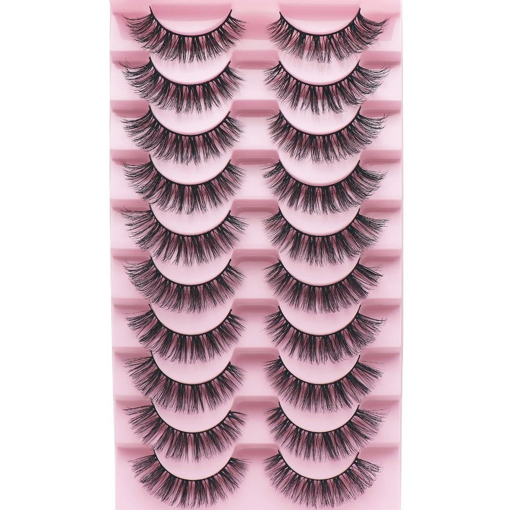 LASHES Fluffy & Wispy Faux Mink Eyelashes - Cat Eye-10Pairs-70A - Picture 2 of 6